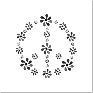 Peace Symbol Flowers Posters and Art